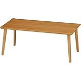 北欧風 突板ローテーブル/センターテーブル 【ナチュラル】 幅80cm 長方形 木製 〔リビング ダイニング〕