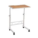 オスパイ(OSPI) 人気 おしゃれ サイドテーブル PC テーブル ソファサイド 高さ調整可 キャスター付き (ブラウン)