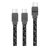 グルマンディーズ ピーナッツ スヌーピー PD60W 対応 USB2.0 Type-Cケーブル ブラック SNGG-44BK