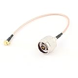 uxcell Nオス-MCXオス ライト アングル アダプタ RG316同軸 ケーブル