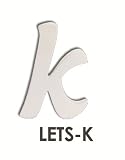 Splosh ~ Wood Letters ~ Lower Case Alphabet ~ 'k' by Splosh