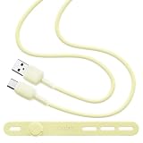 ラスタバナナ 充電 通信ケーブル シリコンケーブル USB A to Type-C 1.0m calon Jelly ライトイエロー R10CAAC3A07LYL