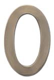 Architectural Mailboxes 3582AB Number 0 Solid Cast Brass 4 inch Floating House Number Antique Brass 