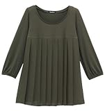 【 アウトレット 】 Angeliebe エンジェリーベ マタニティ プリーツ トップ 妊婦服 産前 産後 M カーキ