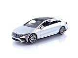 TrueScale Miniatures MINI GT 1/64 メルセデス ベンツ EQS 580 4MATIC ハイテックシルバーメタリック (左ハンドル) 完成品