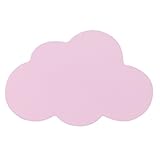 Edtoy clouds-形状壁マウント木製フックラック、タオルHangingレール、キーホルダー、漫画装飾フック子供の部屋 10*6.5cm ピンク