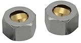 Plumb Pak mp82pc 2パック、圧縮ナット&スリーブ、1 / 2 "外径：チューブ、カード付