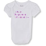 THE CHILDREN'S PLACE(ザ・チルドレンズプレイス) リトル トーカ ボディスーツ ホワイト ロンパース半袖 9～12ヶ月【並行輸入】