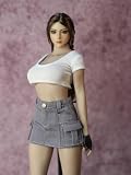 1/6服セクシー 1/6服 女性 機能性カーゴスカート、ファッションスカート カーゴスカート オーバーオール、秘書用スカート （体、頭、靴は含まれていません）灰色
