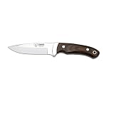 440 鋼刃のシエラと赤の木製ハンドルに 11 cm の。 Cudeman 290 R ナイフにケースが含まれています