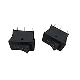 Goliton®　5X　ロッカースイッチ　電源スイッチ　6A 250V 　10A 125V AC 3pin　ブラック