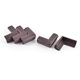 uxcell コーナークッション　コーナーガード　コーナーパッド　コーナーカバー ケガ防止　保護 家庭 安全 家具 ガラステーブル コーナー エッジ ガード クッション ダークブラウン 5 個入り