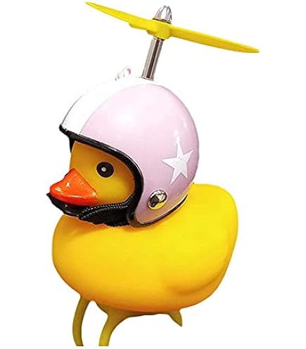 Amazon | かわいいアヒル光る 声が鳴るアヒル タケコプター 自転車ベル