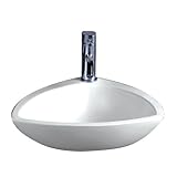 Whitehaus whkn1141 whkn1141isabella三角形壁マウントBasin withセンターDrain ,ホワイト