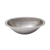 19 in. Oval Self Rimming Hammered Copper Bathroom Sink [並行輸入品]