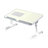 ベッドテーブル 折りたたみテーブル 折りたたみデスク 折り畳みテーブル ベッドUSB冷却ラップトップ折りたたみテーブルホーム調節可能なリフティングライティングデスク多機能怠zyな小さなテーブル ZHAOYONGLI (Color : Gre