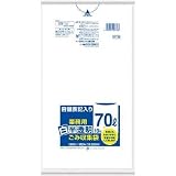 日本サニパック:サニパック 容量表記入り白半透明ゴミ袋70L HT76 型式:HT76（1セット:10枚入）