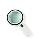 HangRui 手持ちルーペ 虫眼鏡 10倍拡大 老眼 10個LED付き (10倍)