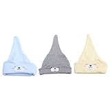 Lovoski 3個　ベビー　赤ちゃん　綿　通気性　柔らかい　睡眠帽子　ビーニー　帽子　ハット　キャップ　快適