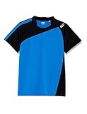 [アシックス] バレーボールウエア 半袖ゲームシャツ XW1321 キッズ Iブルー/ブラック 日本 140 (日本サイズ140 相当)