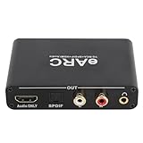 HDMIオーディオ抽出器、EARCアークサウンド抽出器3.5mm出力HDマルチメディアアークアダプターHDTVスピーカーアンプ、ステレオオーディオブレイクアウト