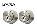 Kaba Star Neo(カバスター・ネオ) シリンダー錠 MIWA LSPタイプ　鍵 交換 取替え 2個同一セット Kaba6150R LSP/SWLSPシルバー(N)30～40mm(L23)