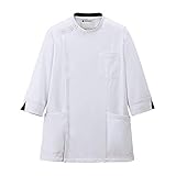 [ナースリー] アクティブストレッチ 7分袖ケーシージャケット(メンズ) 涼しい ストレッチ 吸汗速乾 医療 看護 白衣 M ホワイト 9665201A