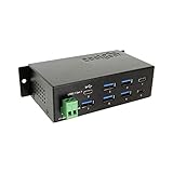 Coolgear 7ポート USB 3.2 Gen 1 Type-C ハブ ESDサージ保護 USB-C アップストリーム