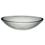 Decolav 1129T-TCR Translucence Oval Tempered Glass Vessel Sink, Transparent Crystal [並行輸入品]