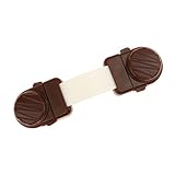 Dovewill 　キッズ　ベビー　セーフティー用品　ドアロック　ストッパー　引き出し　冷蔵庫　キャビネット　自己接着　柔軟　ロック　全2色2サイズ - コーヒー, 13cm