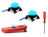 Switch スイッチ NS Joy-Con ジョイコン アナログ スティック コントローラー 左 右 修理 交換 パーツ 部品 Y字ドライバー付き 2個セット ホワイト (Blue)