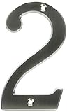 Hy-Ko BR-43SN/2 4" House Number #2, Satin Nickel Finish [並行輸入品]