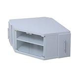 JKプラン コーナーテレビ台 魔法のスライド収納庫付き 高さ40cm (36インチ対応) ホワイト SGT-0085-WH