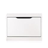 BEYONDA シューズボックス 省スペース 下駄箱 靴 収納 キャビネット木製 ホワイト DHTMT2560001WW