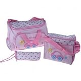 [マザーズバック]Fashion mother's Bag 4点セット・ピンク (Pink)