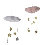 Dovewill 2個入り　お買い得　赤ちゃん対応　睡眠　クラウド　クロス　壁　吊り　装飾　ホーム　インテリア　ピンクとホワイト