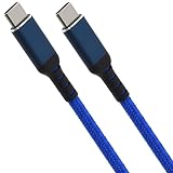 プラタ USB-C & USB-C 3.0 ケーブル 絡まないケーブル USB PD対応 60W 高速データ通信 【 1m ブルー 】