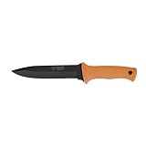タクティカル サバイバル ナイフ Cudeman オレンジ色のハンドル、ノンスリップ シート 15 cm とコーデュラ ホルスター + 多目的ギフトカード 177 W