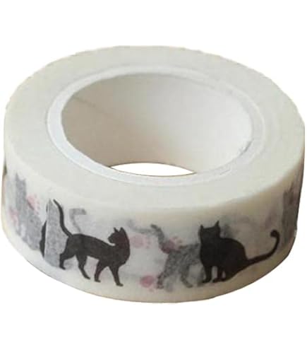 テープ・マスキングテープ Cat Amazon | グリーティングライフ 米津祐介 マスングテープ 15mm幅 ネコ