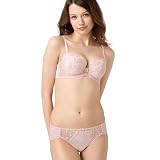 [Triumph] 美胸ソフトブラ クラッシーペタルズ ブラ＆ショーツセット 10215227 ワイヤーあり ブラジャー パッド付き エレガントデザイン 柔らかな素材 M005(ライトピンク) D65Mサイズ