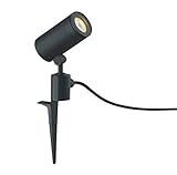 コイズミ照明 スポットライト 広角 JDR85W相当 スパイク式 黒色塗装 AU43670L