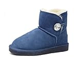 women snow boots / Leather shoes, very warm, very high quality Classic bailey Bling Crystal button R