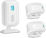 ChoyClit 感センサー チャイム 人感チャイムセット ドア窓チャイム ワイヤレスチャイム 赤外線センサー 防犯 インターホン ナイトライト 5つモード 4段階の音量 36種類の呼出音楽 1個送信機 1個受信機 (1メインフレーム 2センサー)