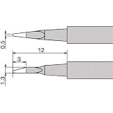 太洋電機産業:グット 替こて先 XST-80G用 XST-80HRT-0.5 型式:XST-80HRT-0.5