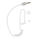 シングルイヤホン、3.5mm 3極プラグ、超軽量、耳掛け式カールコード、透明エアーチューブ式、Bluetooth 有線イヤホン、スパイラルエアーチューブ、モノラル、クリップMP3、電話、Bluetoothレシーバー用マイクなし
