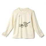 【キッズ】長袖Tシャツ「TWIG」白　(親子おそろい服)4T