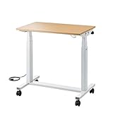 キャスター付きスタンディンデスク 電動昇降 幅80cm［ERD-CA8050LM］【送料無料】