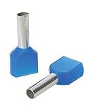 Greenlee 873/10 AWG 13 by 18.5mm Long Twin Insulated Wire Ferrules, Blue, 100-Pack [並行輸入品]