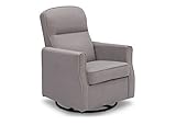 Delta Children ClairスリムNurseryグライダーSwivel Rocker椅子 グレー