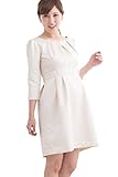 スウィートマミー (Sweet Mommy) 日本製 グログラン フォーマル ワンピース 7分袖 授乳服 / マタニティ M ベージュ
